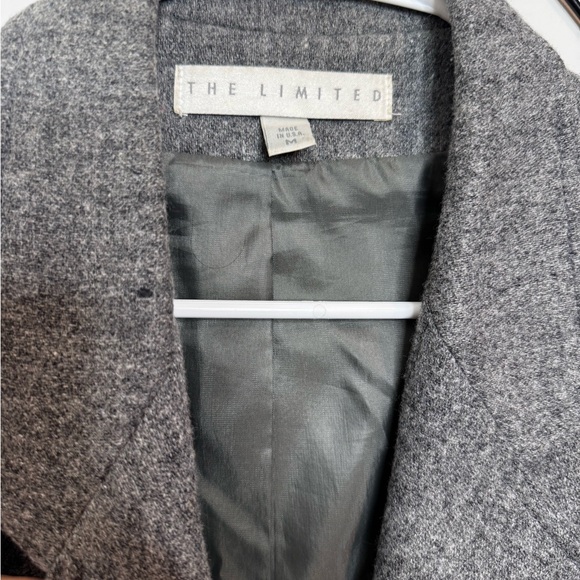 Vintage 80s Logo Gray Wool Blazer - Picture 5 of 6